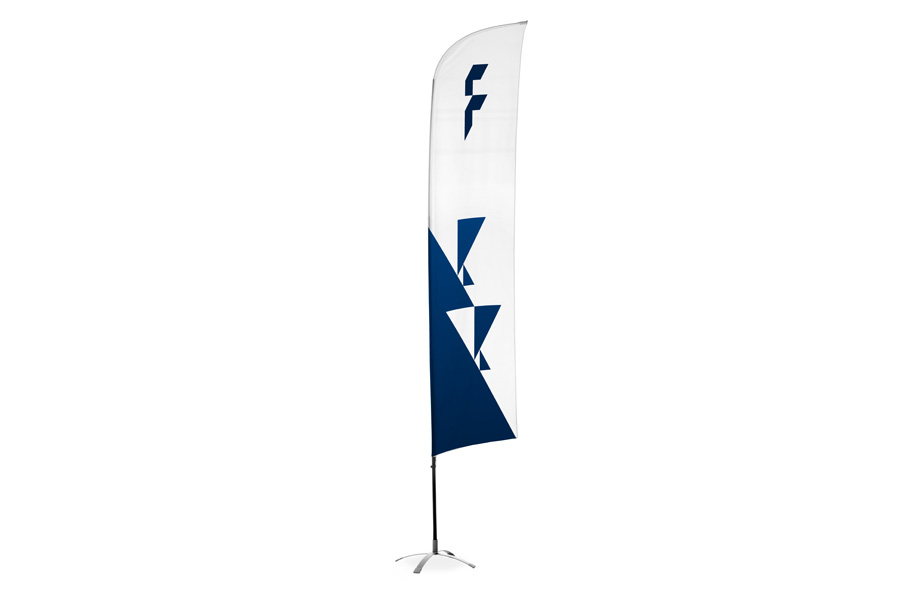 Feather flags, mechanism and print - large