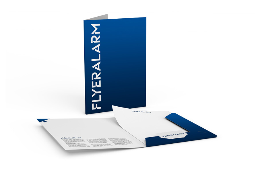 Presentation folder - two interlocking flaps, portrait