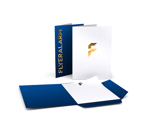 Presentation folder - two interlocking flaps, portrait