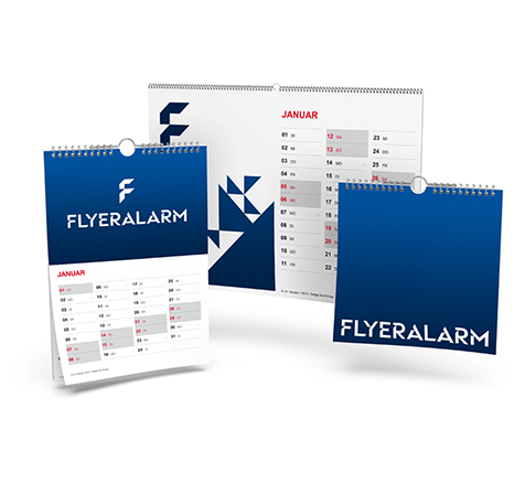 Wall calendars with staple binding