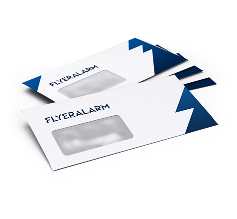 Envelopes with window on the left, peel and seal